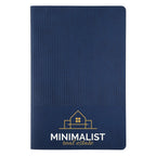 Navy Flatmate Perfect Notebook with a custom logo 