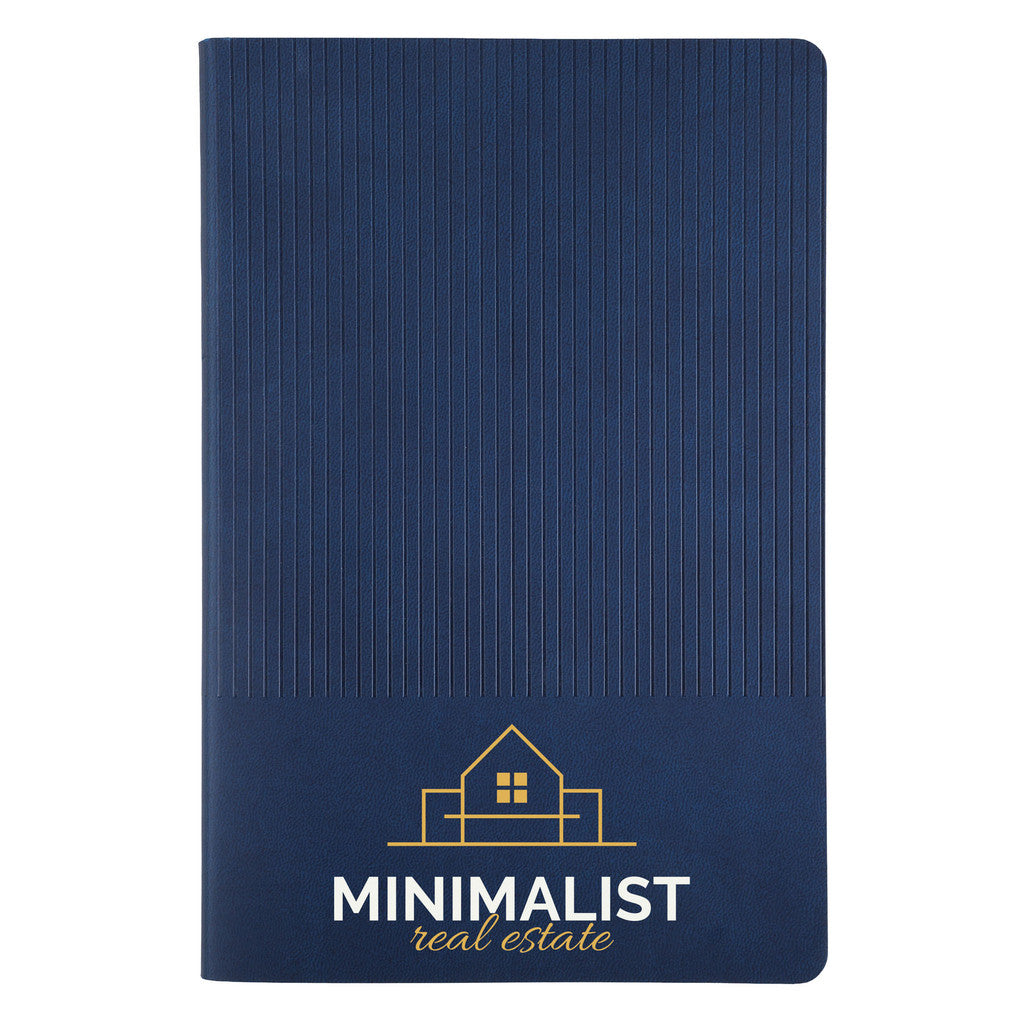 Navy Flatmate Perfect Notebook with a custom logo 
