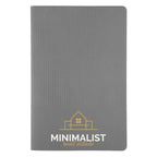 Gray Flatmate Perfect Notebook with a custom logo 