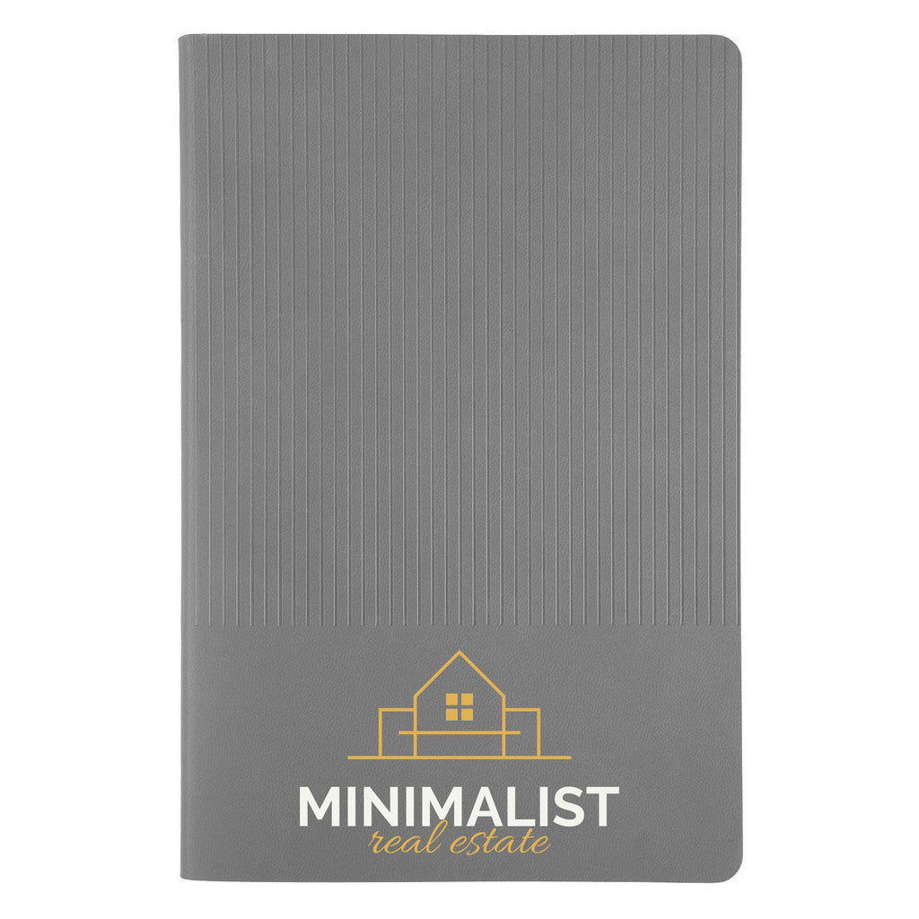 Gray Flatmate Perfect Notebook with a custom logo 