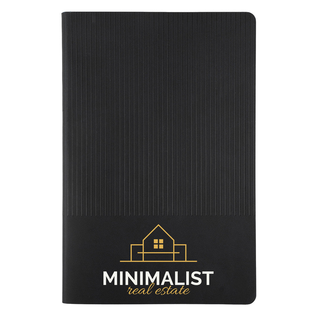 Black Flatmate Perfect Notebook with a custom logo 