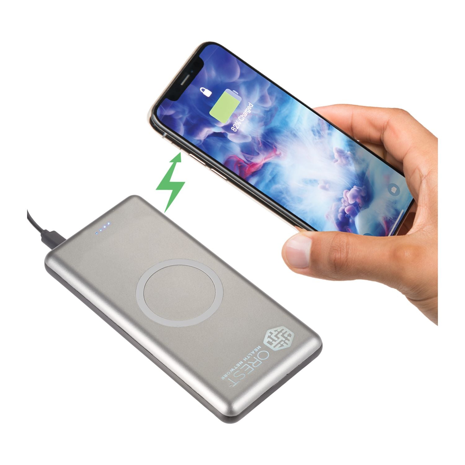 Light Up Qi 10,000 mAh Wireless Charging Power Bank
