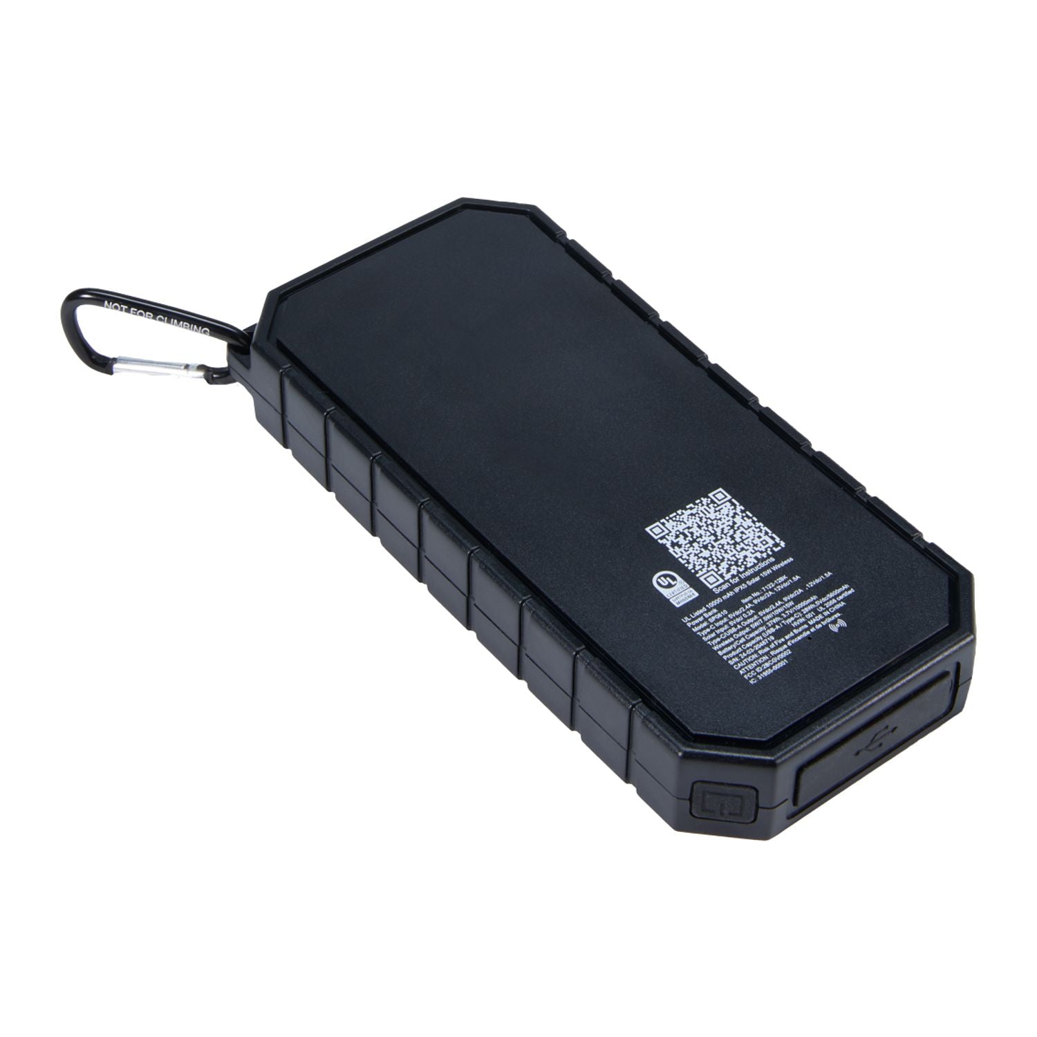 UL Listed 10,000 IPX5 Solar 15W Wireless Power Bank