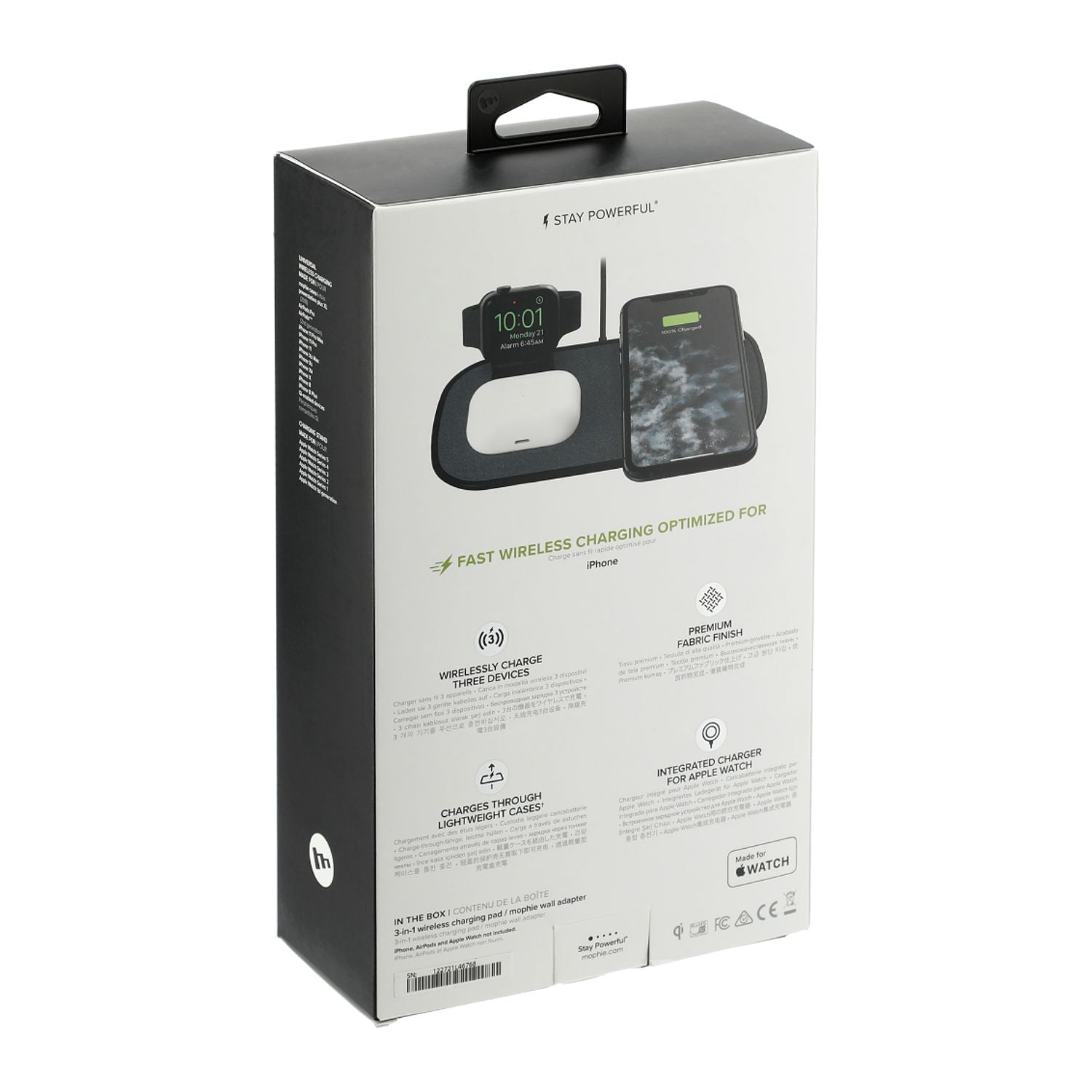 mophie® 3-in-1 Fabric Wireless Charging Pad