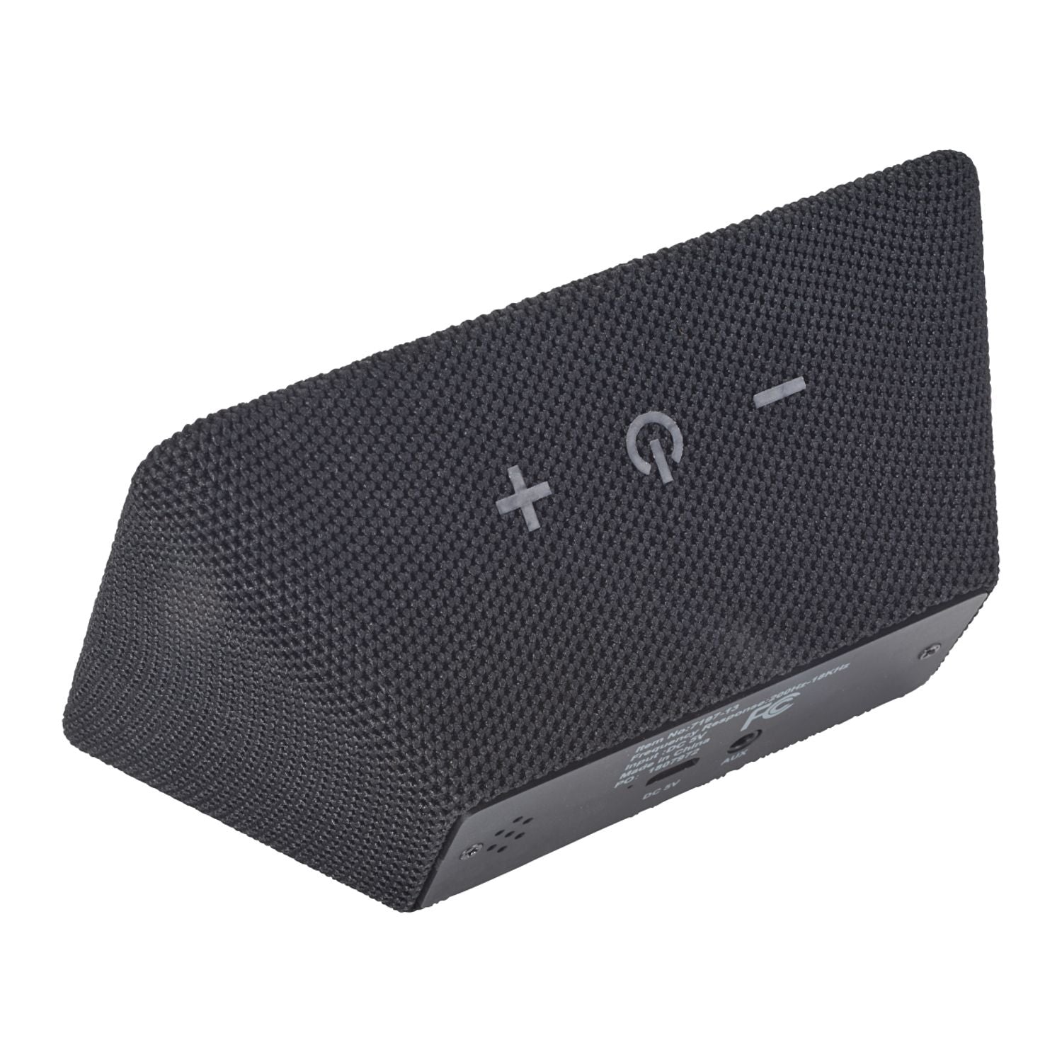 Boundary Natural Bamboo Bluetooth Speaker speaker with control buttons on a white background