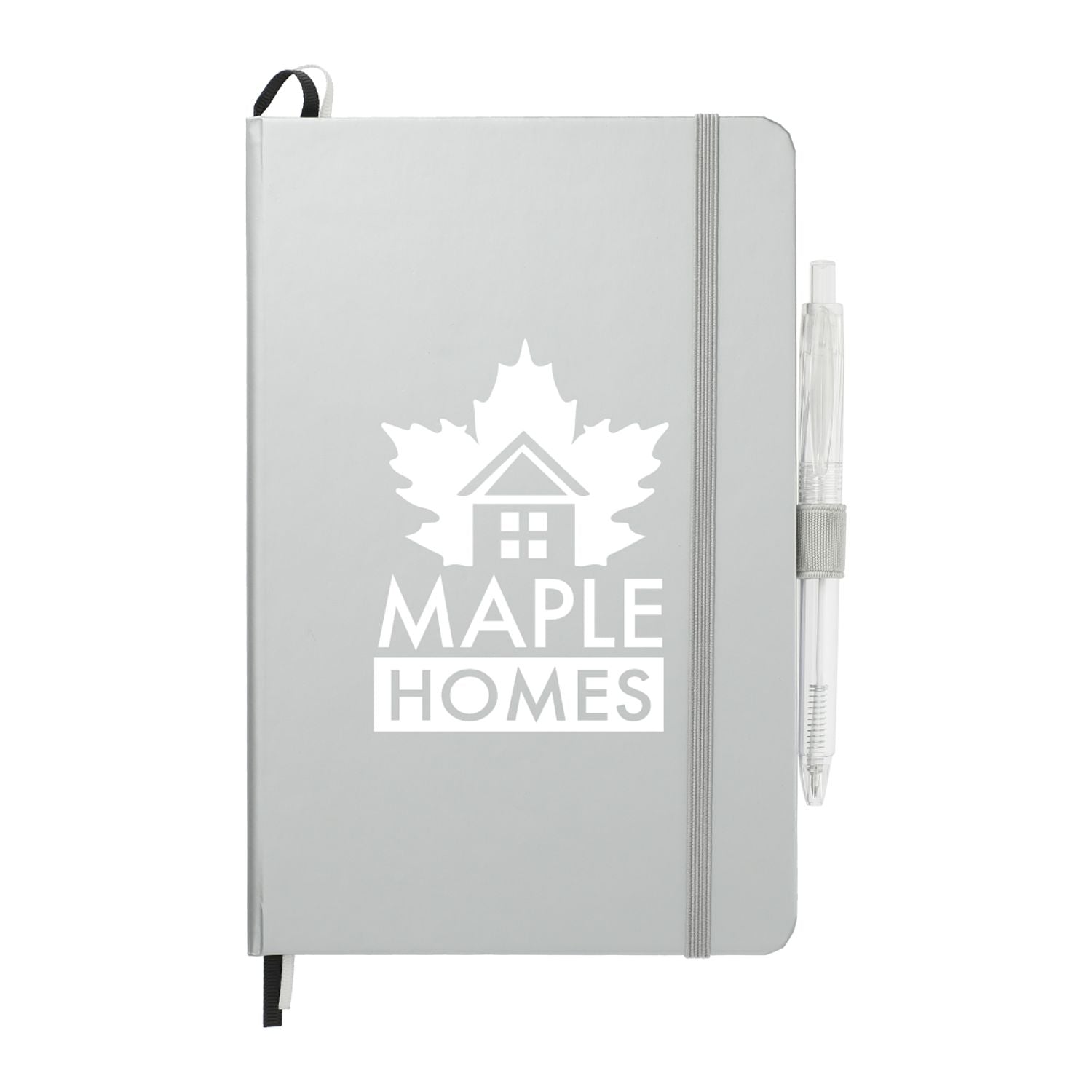 Silver 5.5" x 8.5" FSC® Mix Bound Journal Set