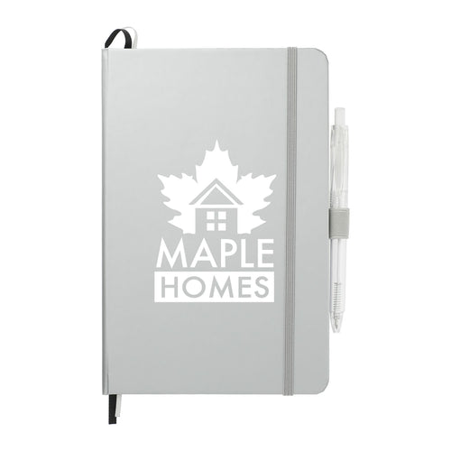 Silver 5.5" x 8.5" FSC® Mix Bound Journal Set