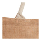 Jute Shopper Tote with Recycled Cotton Pocket