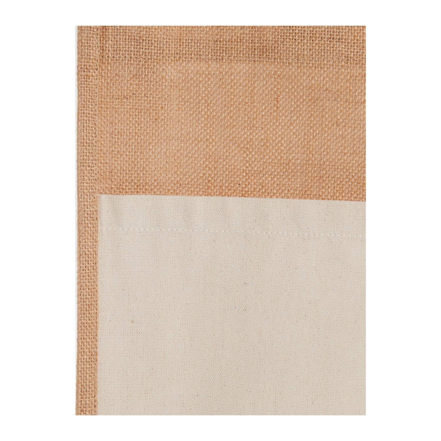 Jute Shopper Tote with Recycled Cotton Pocket