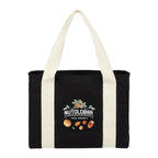 12oz Cotton Shopper Tote with Contrast Handles with a custom logo