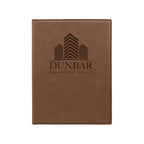 7" x 9" Leatherette Dark Brown Portfolio