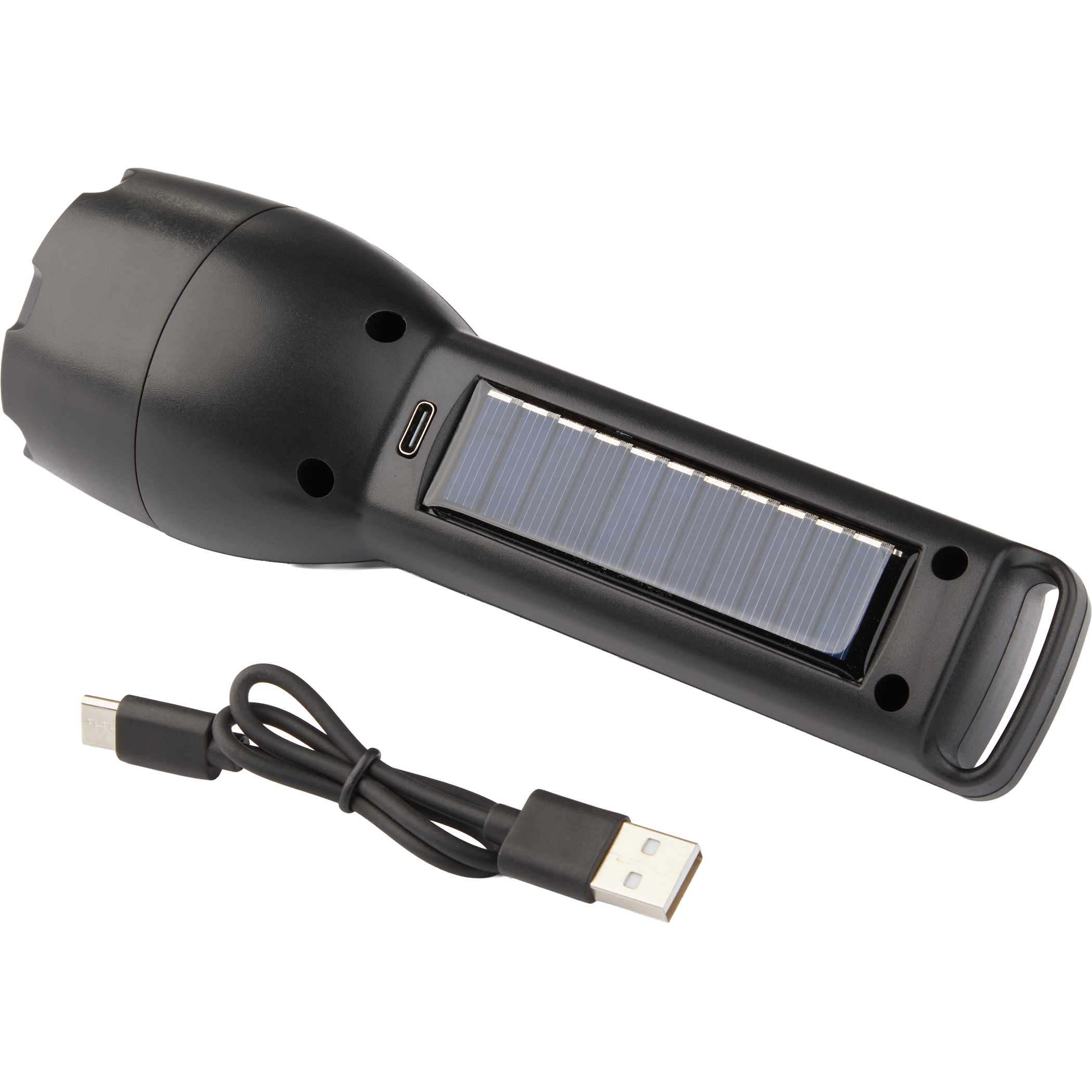 Solar Powered Rechargeable 130 Lumen COB Flashlight