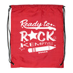 Red Ventoux 210D Polyester Drawstring Bag