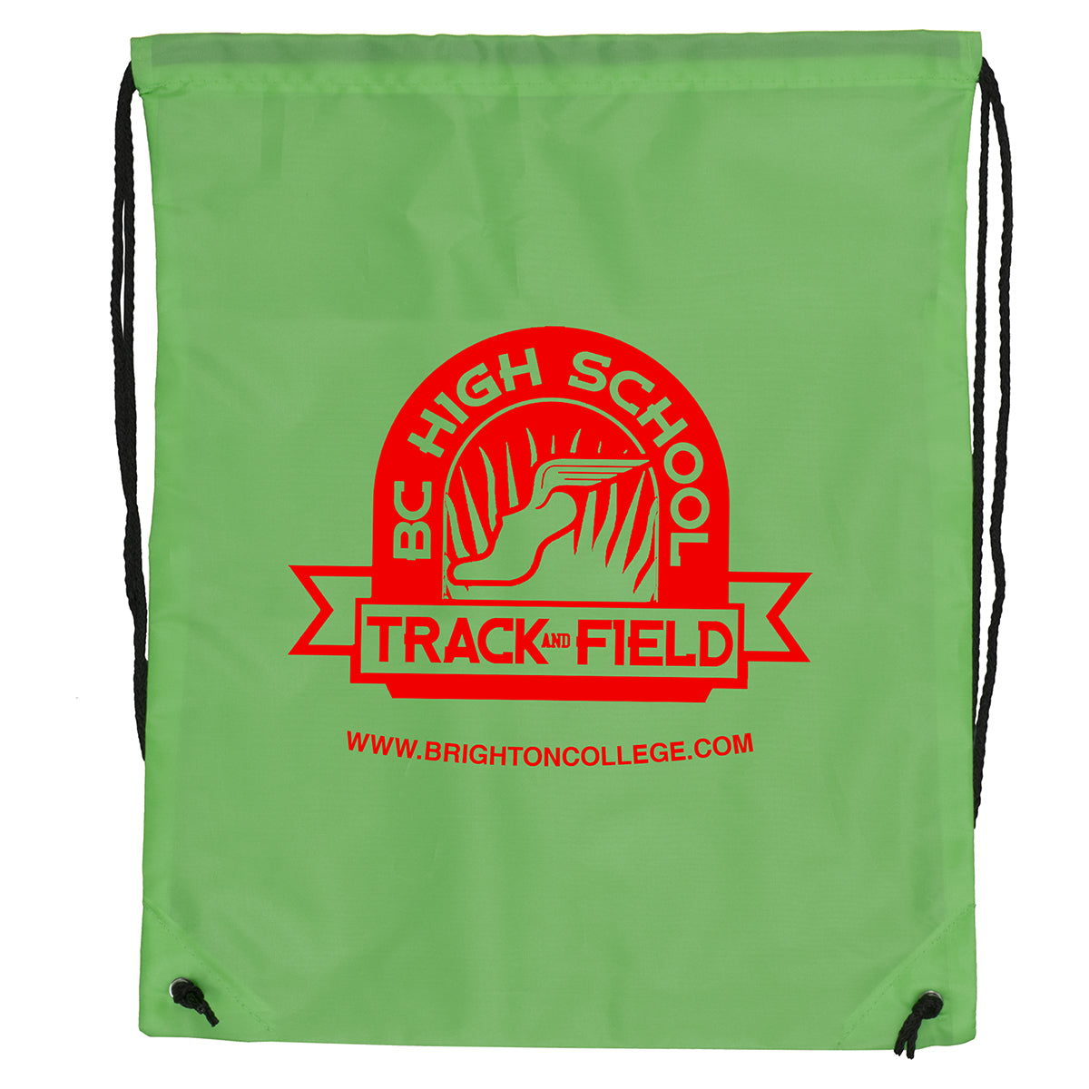 Lime Ventoux 210D Polyester Drawstring Bag