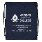 Navy Ventoux 210D Polyester Drawstring Bag