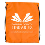 Orange Ventoux 210D Polyester Drawstring Bag
