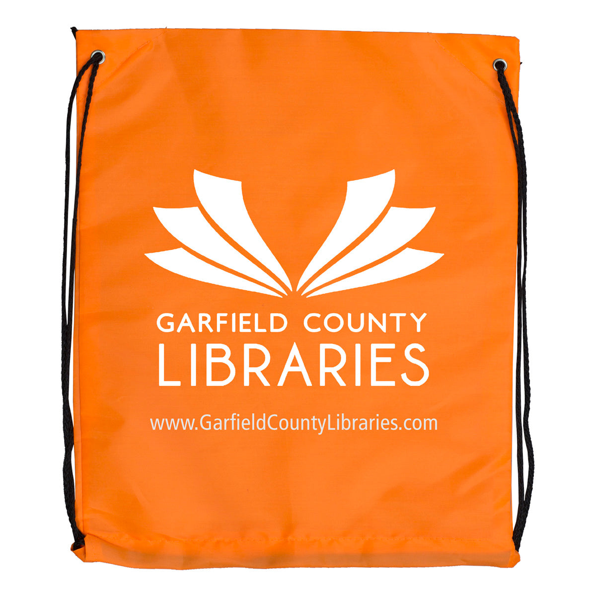 Orange Ventoux 210D Polyester Drawstring Bag