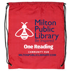 Ventoux 210D Polyester Drawstring Bag with a full color transfer