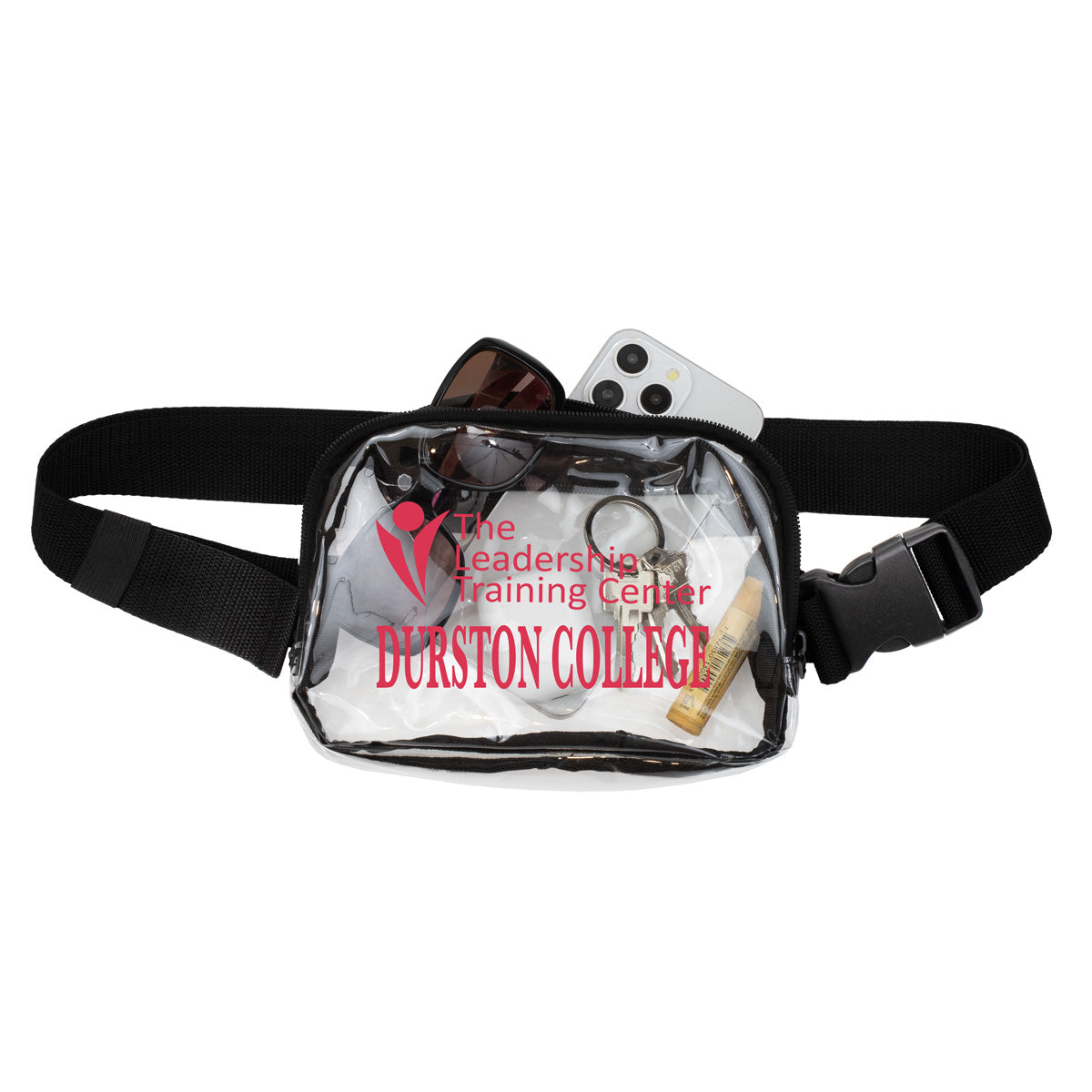 Everywhere Clear Stadium Compliant Cross-Body Belt Bag with a 1 color imprint