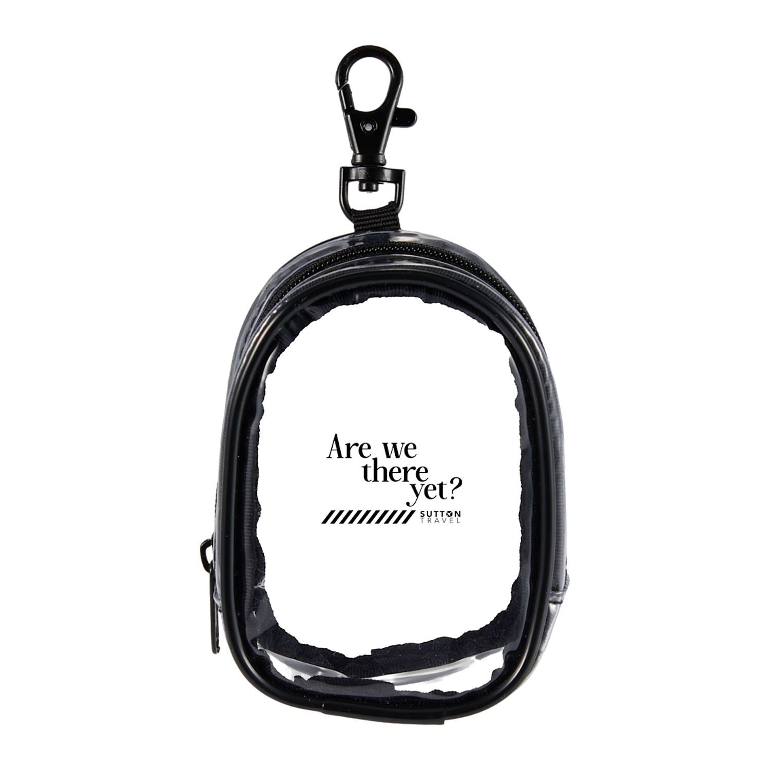 Round Clear Bag Charm with a custom logo