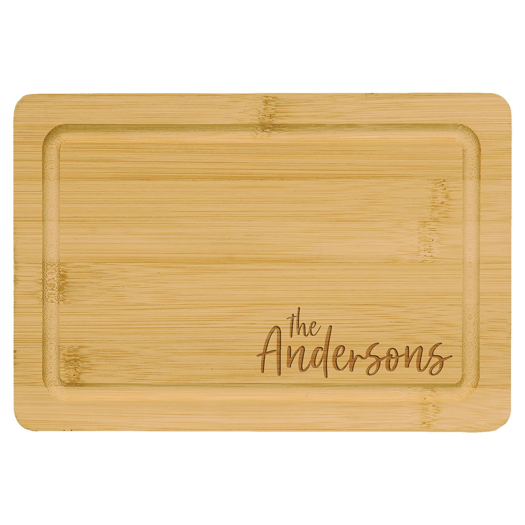 9" x 6" Bamboo Cutting Board with Drip Ring