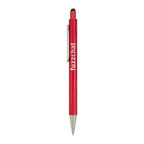 Red Aria Recycled Gel Stylus Pen with a custom logo