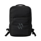 Black Flux 17" laptop Backpack with a custom logo