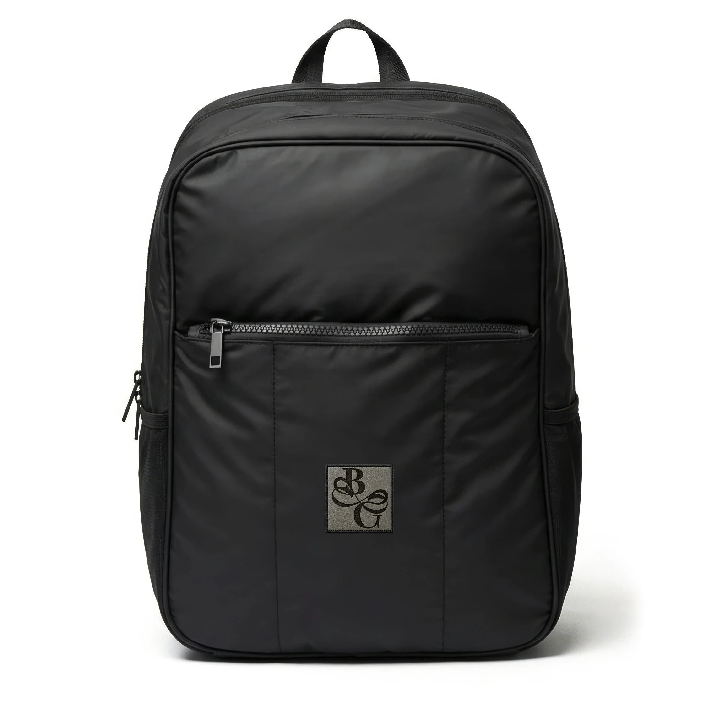 Black Bounce 17" Laptop Backpack with a custom patch