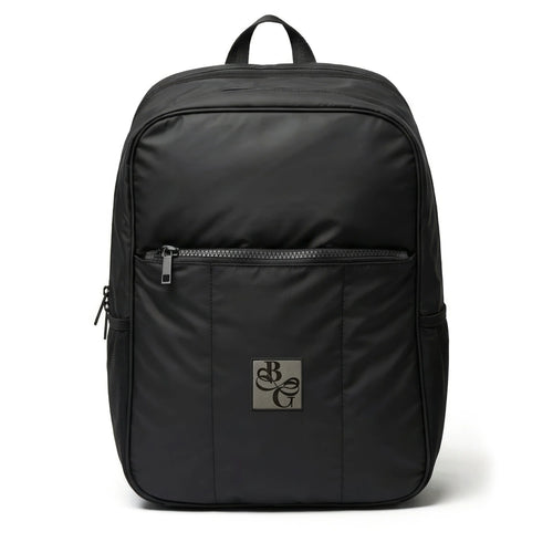 Black Bounce 17" Laptop Backpack with a custom patch