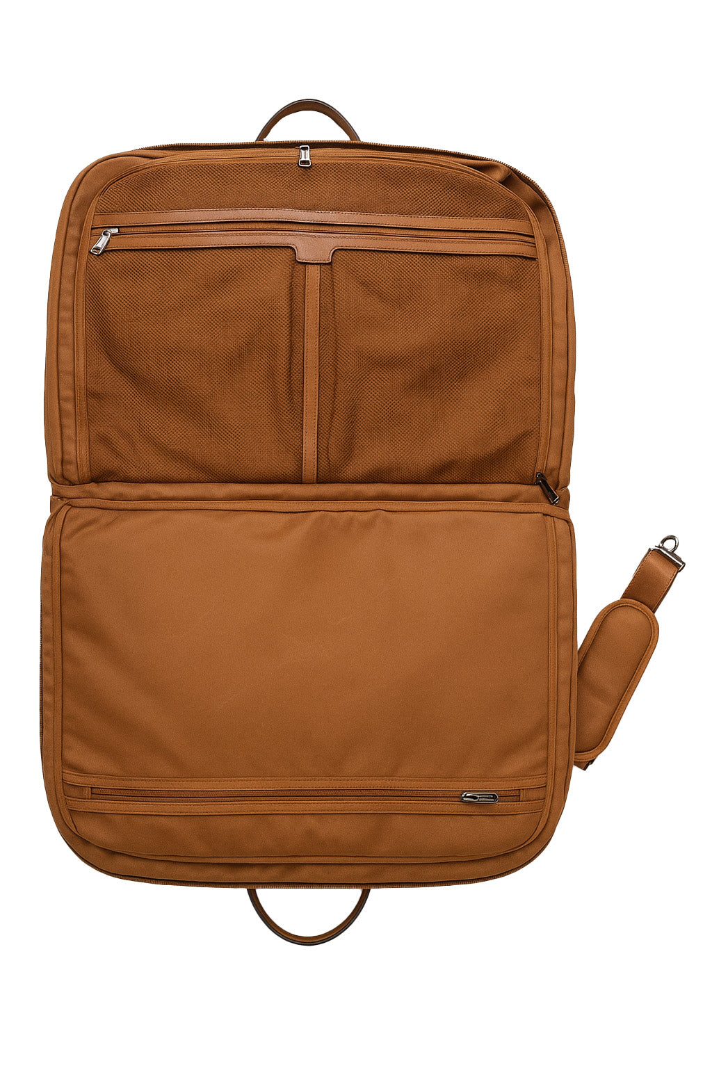 Apex Duffel - Cognac - Shown opened