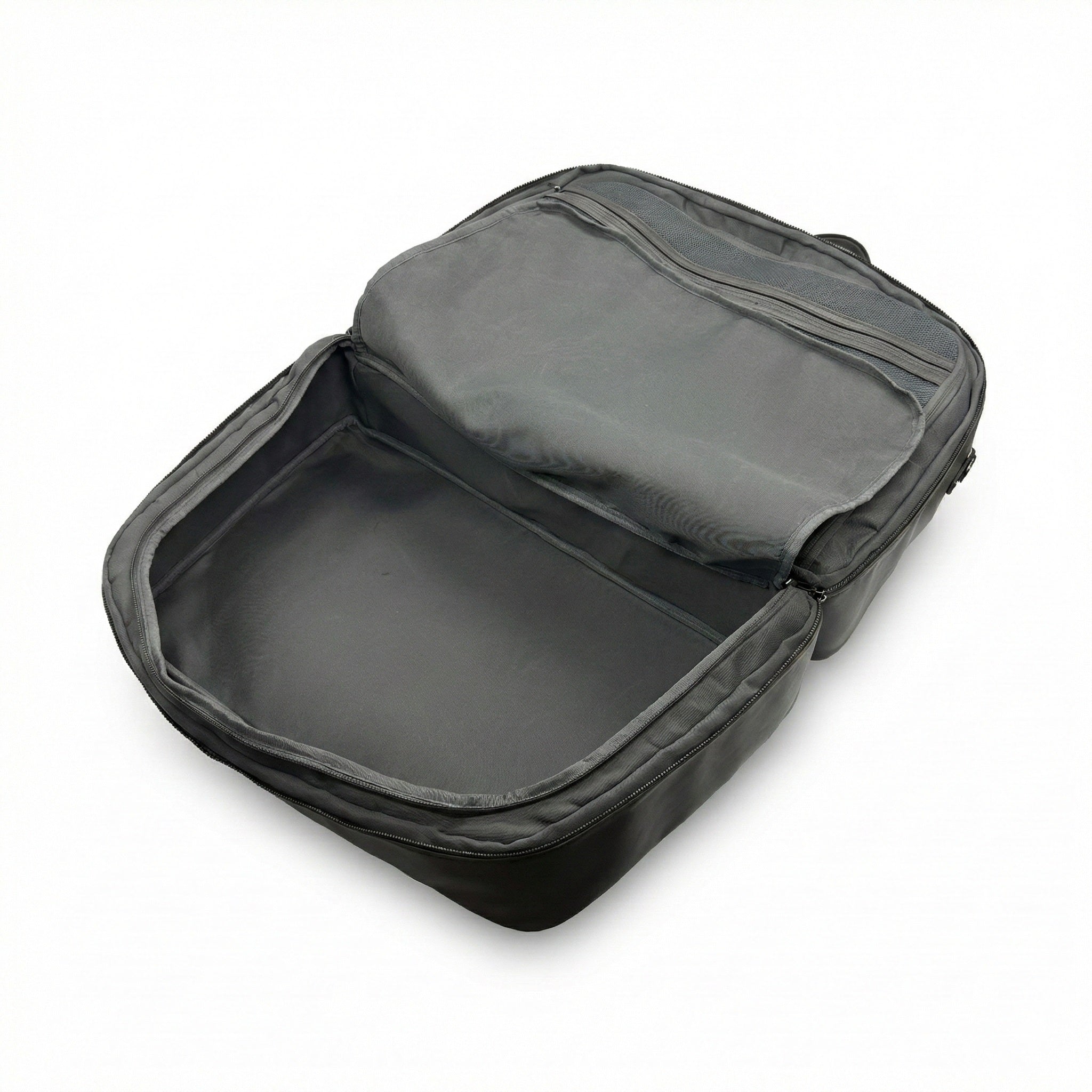 Apex Duffel - Gray - Shown Opened
