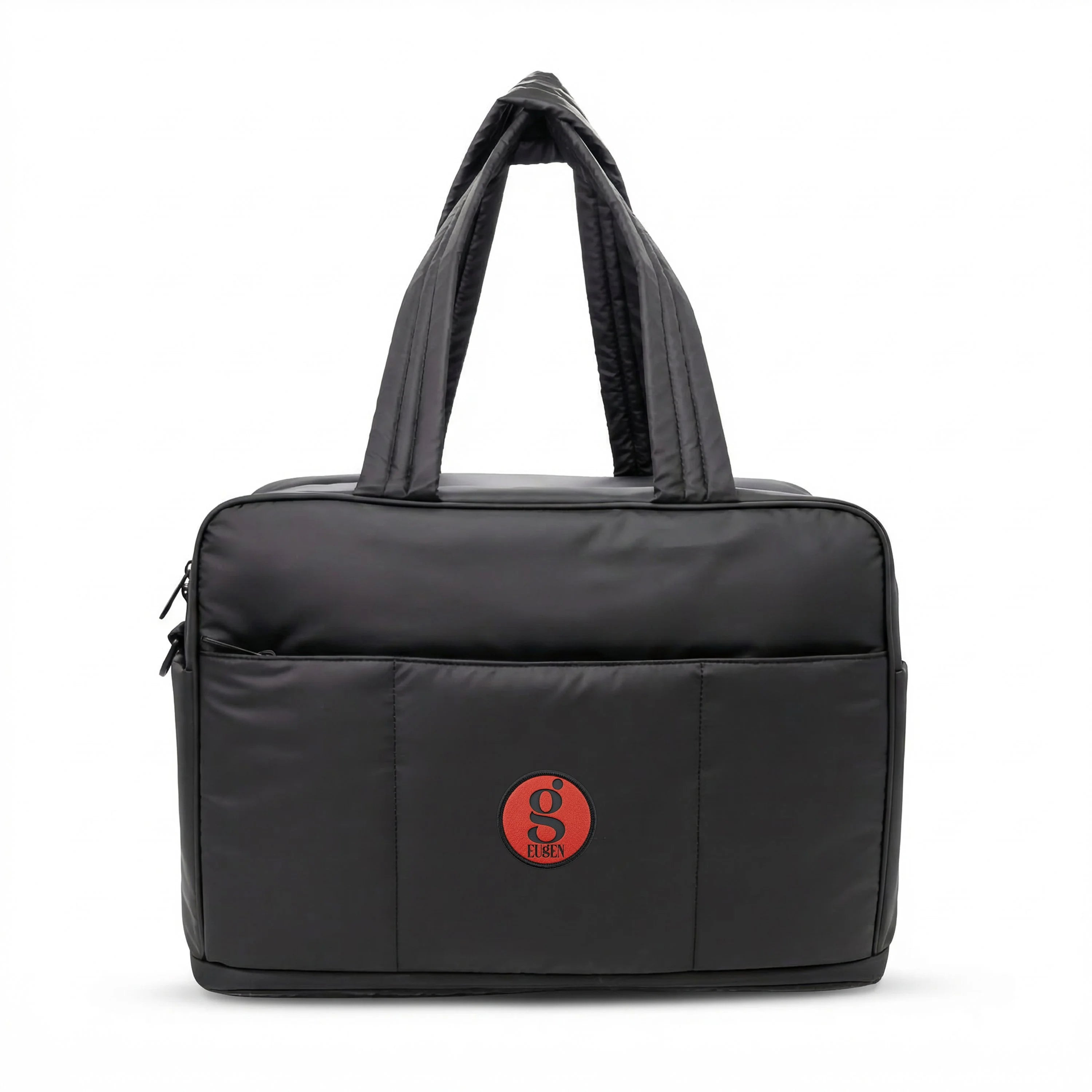 Black Zoom 17" Laptop Duffle with a custom patch