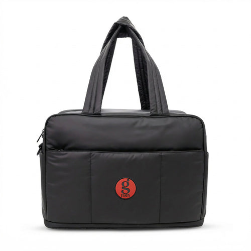 Black Zoom 17" Laptop Duffle with a custom patch