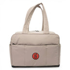 Taupe Zoom 17" Laptop Duffle with a custom patch