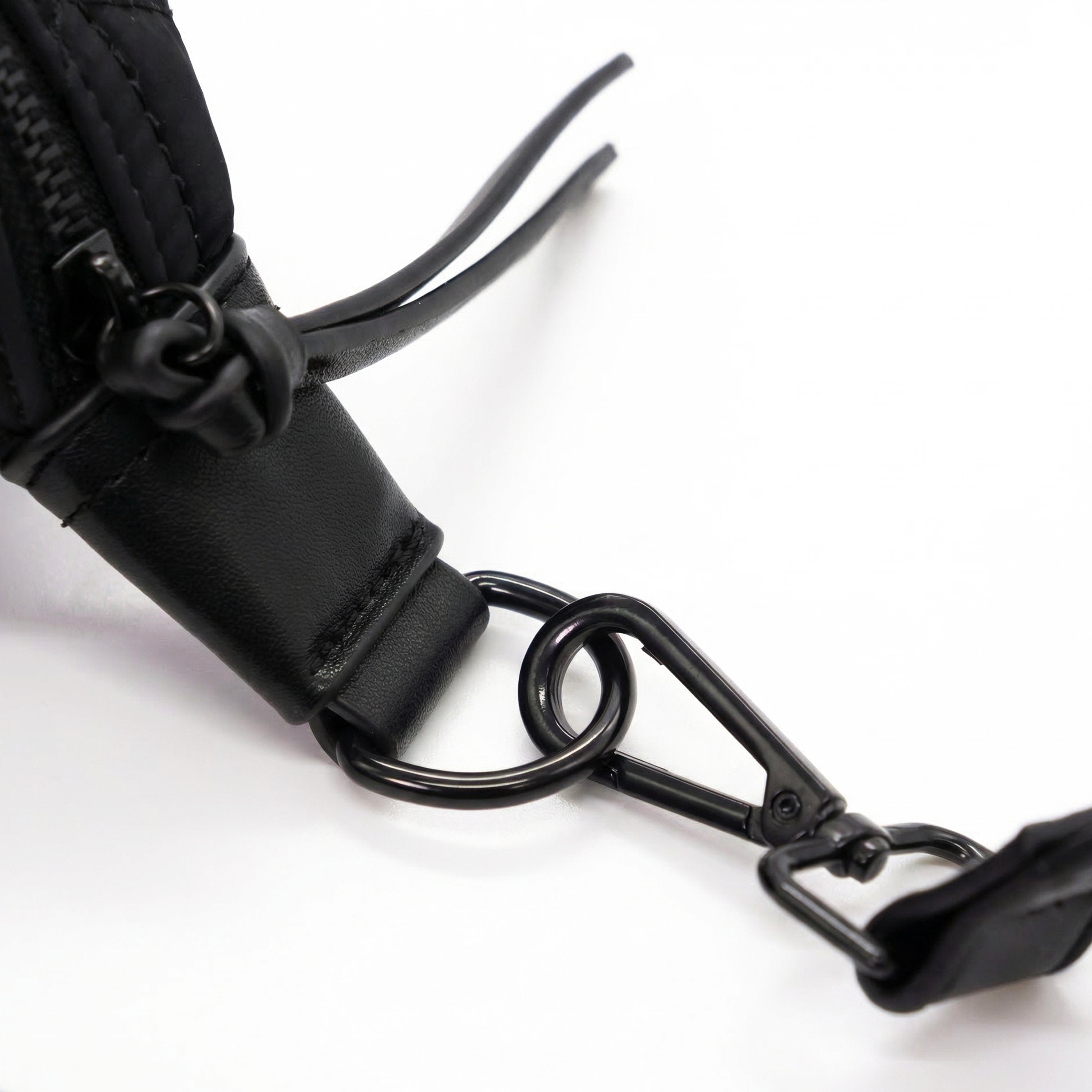 Close up of fanny pack hooks 