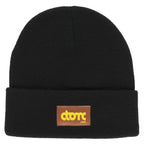 Black Tiburon Knit Cuffed Beanie with Patch