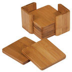 3¾" x 3¾" Bamboo 6-Coaster Set - Blank