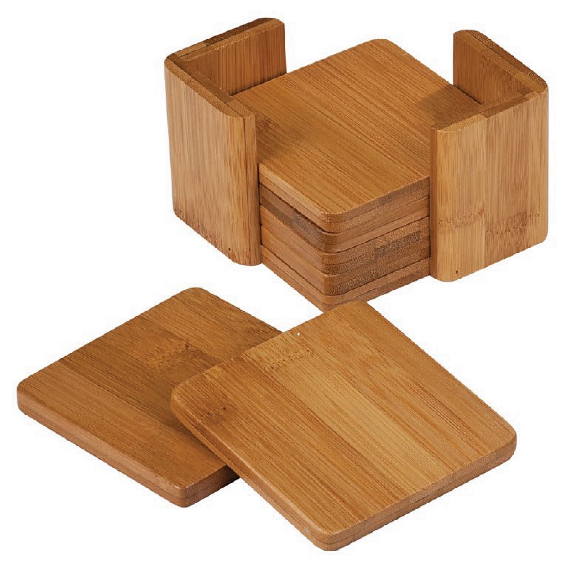 3¾" x 3¾" Bamboo 6-Coaster Set - Blank