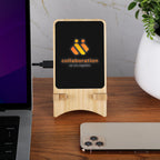 Bamstand Wireless Charging stand displaying a custom logo