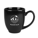 Black 15 Oz. Ceramic Bistro Mug with a custom logo