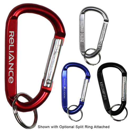 Medium Size Carabiner Keyholder with Split Ring Attachment shown in all colors