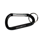 Black Medium Size Carabiner Keyholder with Split Ring Attachment