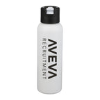 White water bottle with a custom logo