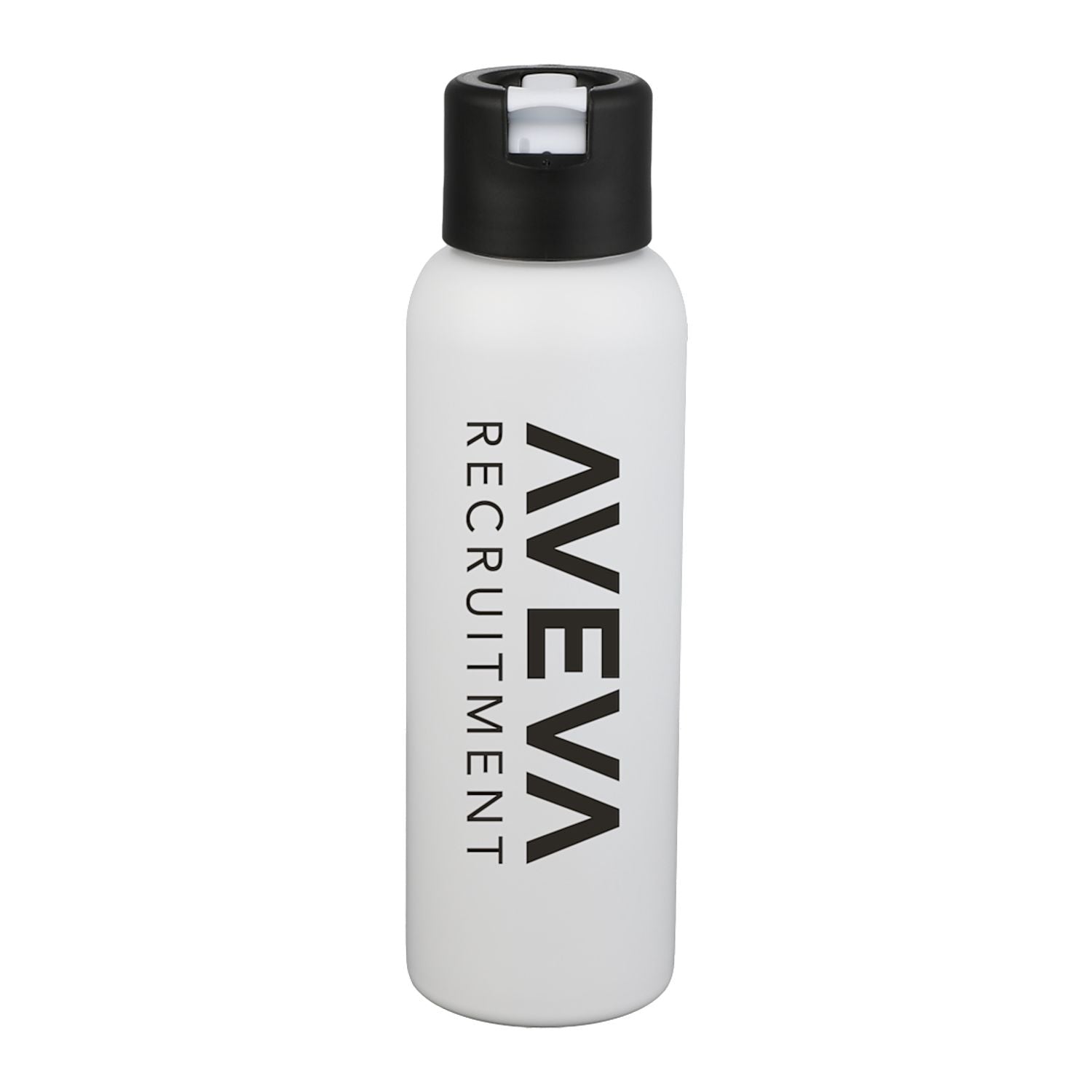 White water bottle with a custom logo