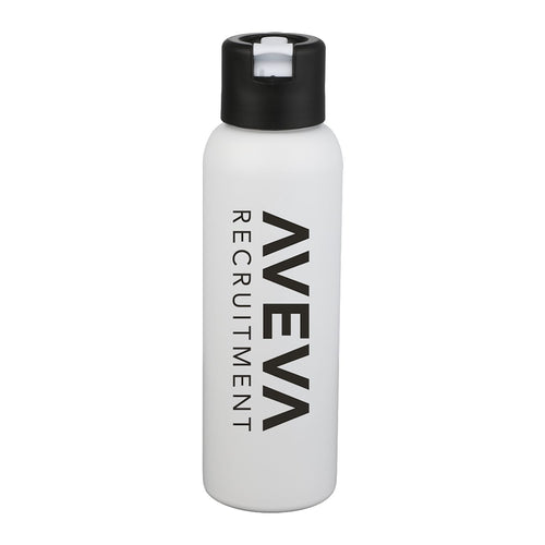 White water bottle with a custom logo