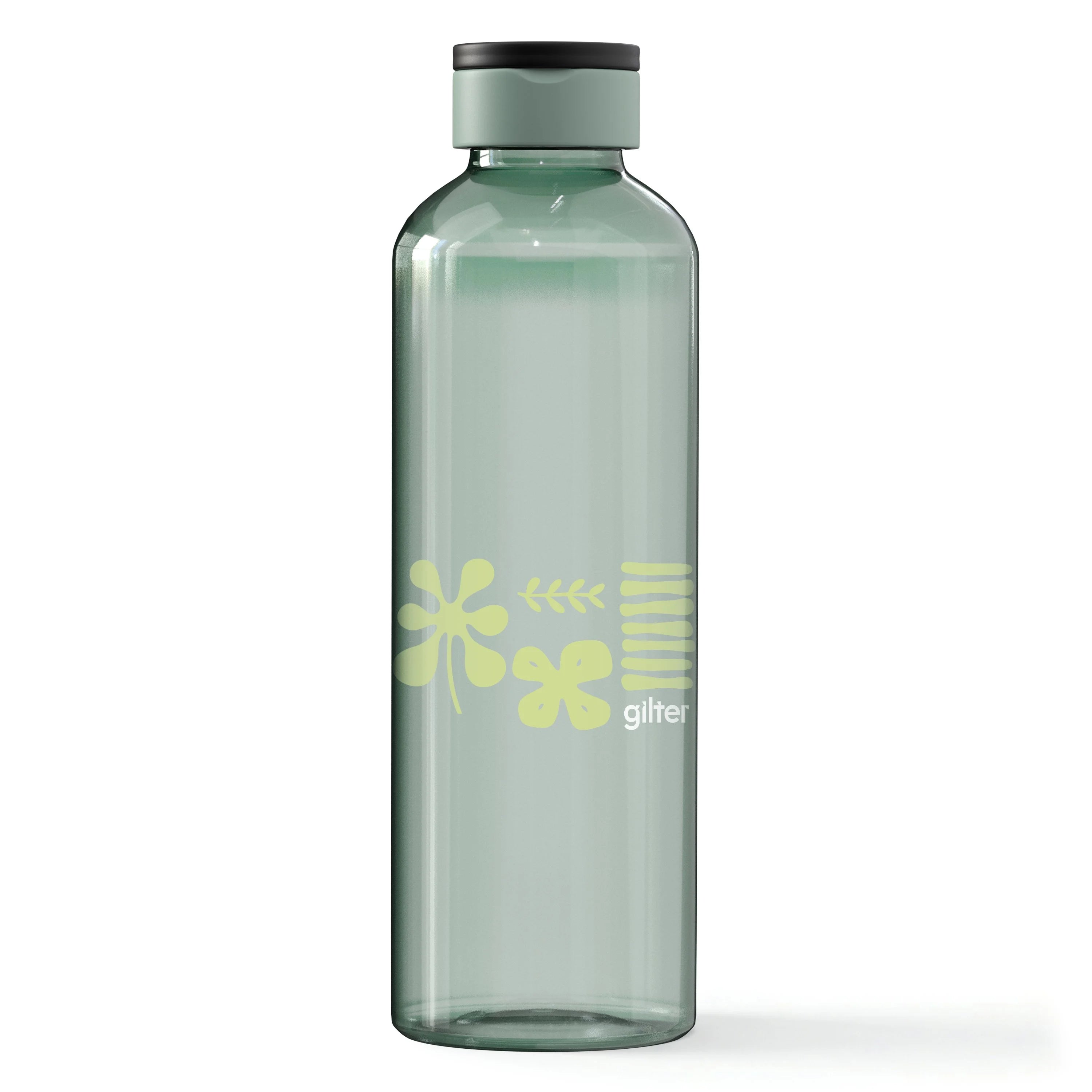 Sage Cloud Nine 27 oz Recycled Plastic Bottle with a custom logo