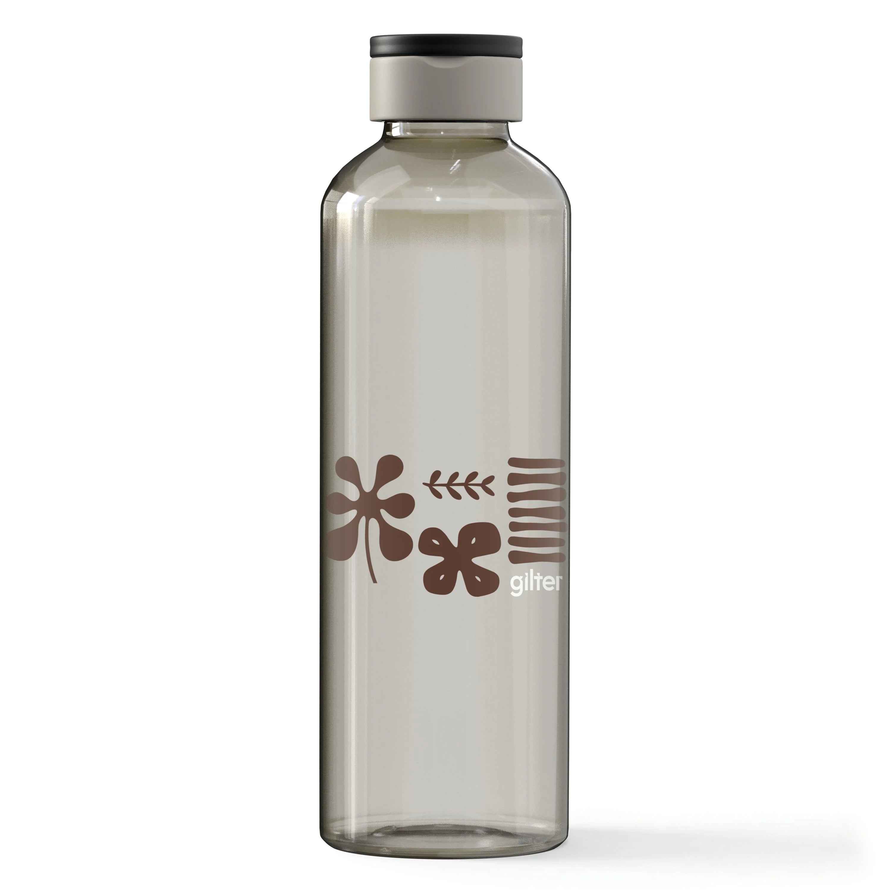Taupe Cloud Nine 27 oz Recycled Plastic Bottle with a custom logo