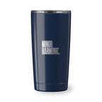 Navy Go time 18 oz Reycled Stainless Steel Tumbler with laser engraved logo