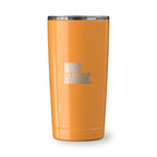 Orange Go time 18 oz Reycled Stainless Steel Tumbler with laser engraved logo