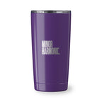 Purple Go time 18 oz Reycled Stainless Steel Tumbler with laser engraved logo